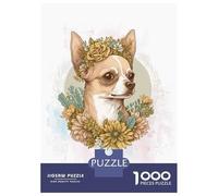 Rompecabezas De 1000 Piezas para Adolescentes Watercolor Chihuahua Art Rompecabezas para Adultos Juegos Relajantes Arte De Pared Diversión En Casa Actividades, 70x50cm/1000pcs