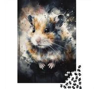 Rompecabezas De 1000 Piezas para Adolescentes Watercolor Hamster Art Print-1 Rompecabezas para Adolescentes Juego De Ingenio Una Obra De Arte Diversión En Casa Actividades, 52x38cm/1000pcs