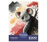 Rompecabezas De 1000 Piezas para Adolescentes Watercolor Koala Bear in Nature Rompecabezas para Adolescentes Juguetes Antiestrés Patrón De Ensamblaje Desafío Educativo 38x26cm/1000pcs
