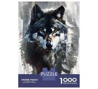 Rompecabezas De 1000 Piezas para Adolescentes Watercolor Wolf Rompecabezas para Adultos Juguetes Antiestrés Regalos De Desafío Difícil para Amigos Y Familiares 52x38cm/1000pcs