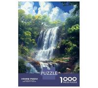 Rompecabezas De 1000 Piezas para Adolescentes Waterfall in The Jungle Rompecabezas para Adultos Juego Familiar Decoración del Hogar Cumpleaños Y Navidad 52x38cm/1000pcs