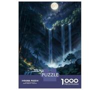 Rompecabezas De 1000 Piezas para Adolescentes Waterfall In The Night Rompecabezas para Adultos Juego Práctico Arte De Pared Oferta como Regalos para Toda La Familia 70x50cm/1000pcs