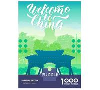 Rompecabezas De 1000 Piezas para Adolescentes Welcome to China Travel Rompecabezas Juegos Divertidos Regalos para Mujeres Cumpleaños Y Navidad 38x26cm/1000pcs