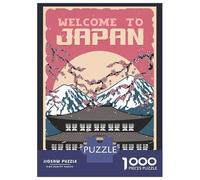 Rompecabezas De 1000 Piezas para Adolescentes Welcome to Japan Vintage Travel Rompecabezas para Adultos Juego Práctico Decoración De Pared Oferta como Regalos para Toda La Familia 70x50cm/1000pcs
