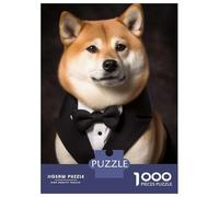 Rompecabezas De 1000 Piezas para Adolescentes Well Dressed Shiba Inu Dog Rompecabezas para Adultos Juego Familiar Desafío Difícil 70x50cm/1000pcs