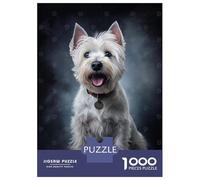 Rompecabezas De 1000 Piezas para Adolescentes West Highland White Terrie Rompecabezas para Adultos Juguete Decoración De Pared Decoración De Pared Juego Desafiante Regalos 70x50cm/1000pcs