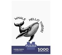 Rompecabezas De 1000 Piezas para Adolescentes Whale Hello There! Black and White Rompecabezas para Adultos Juguetes De Bricolaje Montaje De Patrones Ayuda A Ejercitar El Cerebro 52x38cm/1000pcs