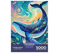 Rompecabezas De 1000 Piezas para Adolescentes Whale in Colorful Abstract Ocean Rompecabezas para Adolescentes Juguetes DIY Análisis Y Lógica para Cumpleaños, Navidad 38x26cm/1000pcs