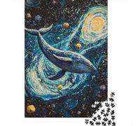 Rompecabezas De 1000 Piezas para Adolescentes Whale in Space Painting Rompecabezas para Adultos Juego Práctico Pero Divertido Y Humorístico Regalos para Reducir El Estrés 70x50cm/1000pcs