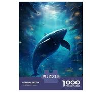 Rompecabezas De 1000 Piezas para Adolescentes Whale in Space Rompecabezas Juegos Relajantes Decoración De Pared Regalos para Amigos Y Familiares 52x38cm/1000pcs