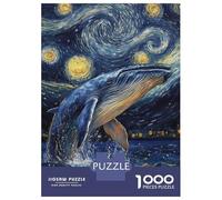 Rompecabezas De 1000 Piezas para Adolescentes Whale in Starry Night-3 Rompecabezas para Adolescentes Juguetes Antiestrés Difícil Gran Regalo para Jugar 38x26cm/1000pcs