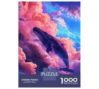 Rompecabezas De 1000 Piezas para Adolescentes Whale in The Sky Rompecabezas para Adultos Juego Familiar Pero Divertido Y Humorístico Desafío Educativo 38x26cm/1000pcs