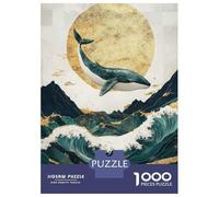 Rompecabezas De 1000 Piezas para Adolescentes Whale Leaping Over Waves Rompecabezas para Adultos Juegos Relajantes Decoración del Hogar Regalos De Cumpleaños Y Únicos 70x50cm/1000pcs