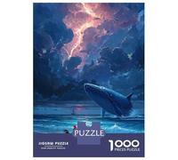 Rompecabezas De 1000 Piezas para Adolescentes Whale, Rooster, and Stormy Seascape Rompecabezas para Adultos Juegos Relajantes Desafío Difícil Ayuda A Ejercitar El Cerebro 38x26cm/1000pcs