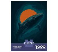 Rompecabezas De 1000 Piezas para Adolescentes Whale Shark and Sun Digital Art Rompecabezas Juegos Relajantes Análisis Y Lógica Reducción del Estrés Regalos 52x38cm/1000pcs