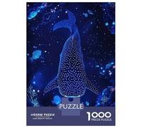 Rompecabezas De 1000 Piezas para Adolescentes Whale Shark in Starry Deep Ocean Rompecabezas para Adultos Juegos Relajantes Desafío Difícil Ayuda A Ejercitar El Cerebro 38x26cm/1000pcs