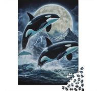 Rompecabezas De 1000 Piezas Para Adolescentes Whale Watching Under The Moonlight T-Shirt Rompecabezas Para Adultos Juguete Decoración De Pared Decoración Perfecta Regalos Y Cumpleaños Únicos 38x26cm/1