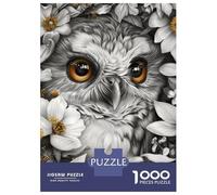 Rompecabezas De 1000 Piezas para Adolescentes Whimsical Golden Eyed Owl Rompecabezas para Adultos Juego Familiar Análisis Y Lógica Actividades Divertidas En Casa 52x38cm/1000pcs