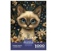 Rompecabezas De 1000 Piezas para Adolescentes Whimsical Siamese Cat Rompecabezas para Adolescentes Juego Práctico Desafío Difícil Oferta como Regalo para Toda La Familia 70x50cm/1000pcs