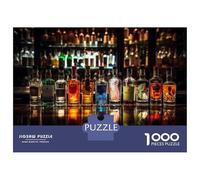 Rompecabezas De 1000 Piezas para Adolescentes Whiskey Bottles on Bar Counter Rompecabezas para Adolescentes Juegos Familiares Desafío Difícil Regalos De Cumpleaños Y Únicos 52x38cm/1000pcs
