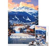 Rompecabezas de 1000 Piezas para Adolescentes Whistler Blackcomb Ski Resort 1000 Rompecabezas Juegos Educativos Regalos de Amigo Invisible Difícil (50x75cm)
