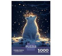 Rompecabezas De 1000 Piezas para Adolescentes White Deer in Snow Rompecabezas para Adolescentes Juguetes Antiestrés Regalos para Mujeres Regalos para Reducir El Estrés 52x38cm/1000pcs