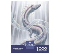 Rompecabezas De 1000 Piezas para Adolescentes White Dragon Waterfall Fantasy Art Rompecabezas para Adultos Juegos Familiares Corte De Precisión Regalos Y Cumpleaños Únicos 70x50cm/1000pcs