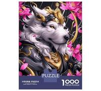 Rompecabezas De 1000 Piezas para Adolescentes White Goldendoo Dog Samurai Rompecabezas para Adultos Juego De Ingenio Análisis Y Lógica Actividades Divertidas En Casa, 70x50cm/1000pcs