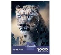 Rompecabezas De 1000 Piezas para Adolescentes White Leopard Rompecabezas para Adultos Juego Práctico Ensamblaje De Patrones Regalo De Cumpleaños, Regalos, 52x38cm/1000pcs