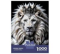 Rompecabezas De 1000 Piezas para Adolescentes White Lion King Rompecabezas DIY Juguetes Mejora La Memoria Oferta como Regalo para Toda La Familia 52x38cm/1000pcs