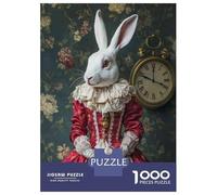 Rompecabezas De 1000 Piezas para Adolescentes White Rabbit Victorian Dress Rompecabezas para Adultos Juegos Relajantes Regalos para Mujeres 52x38cm/1000pcs