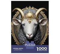 Rompecabezas De 1000 Piezas para Adolescentes White Sheep Golden Art Rompecabezas para Adolescentes Juegos Relajantes Montaje De Patrones Regalos para Amigos Y Familiares 70x50cm/1000pcs