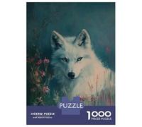 Rompecabezas De 1000 Piezas para Adolescentes White Wolf in Bloom Rompecabezas Juegos Relajantes Análisis Y Lógica Juego Desafiante Regalos 70x50cm/1000pcs