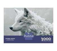 Rompecabezas De 1000 Piezas para Adolescentes White Wolf Portrait in Winter Rompecabezas para Adultos Juego Práctico Carrera De Velocidad De Manos Regalos Y Cumpleaños Únicos 52x38cm/1000pcs