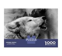 Rompecabezas De 1000 Piezas para Adolescentes White Wolf Rompecabezas para Adultos Juegos De Relajación Desafío Difícil Desafío Educativo 52x38cm/1000pcs
