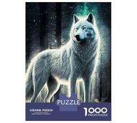 Rompecabezas De 1000 Piezas para Adolescentes White Wolf Rompecabezas para Adultos Juegos Relajantes Desafío Difícil Ayuda A Ejercitar El Cerebro 70x50cm/1000pcs