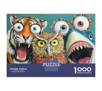 Rompecabezas De 1000 Piezas para Adolescentes Wild Animal Friends Rompecabezas para Adultos Juego Familiar Desafío Difícil Interacción Entre Padres E Hijos 70x50cm/1000pcs