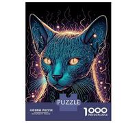 Rompecabezas De 1000 Piezas para Adolescentes Wild Black Wolf Halloween Rompecabezas para Adultos Juegos Relajantes Ensamblaje De Patrones Regalos De Cumpleaños Y Únicos 70x50cm/1000pcs