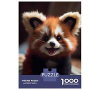 Rompecabezas De 1000 Piezas para Adolescentes Wild Cute Baby Red Panda Rompecabezas para Adultos Juego De Ingenio Análisis Y Lógica Actividades Divertidas En Casa, 70x50cm/1000pcs