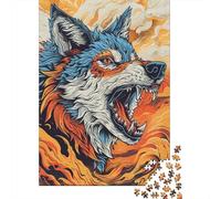 Rompecabezas De 1000 Piezas para Adolescentes Wild Wolf Art Print Rompecabezas para Adultos Juegos Relajantes Decoración del Hogar Actividades Divertidas En Casa 52x38cm/1000pcs