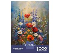 Rompecabezas De 1000 Piezas para Adolescentes Wildflower Field Rompecabezas para Adolescentes Juguetes Antiestrés Regalos para Mujeres Regalos para Reducir El Estrés 38x26cm/1000pcs