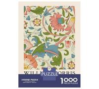Rompecabezas De 1000 Piezas para Adolescentes William Morris Lodden Floral Pattern Rompecabezas para Adultos Juego Práctico Mejora La Memoria para Cumpleaños, Navidad 70x50cm/1000pcs