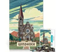 Rompecabezas de 1000 Piezas para Adolescentes Windhoek, Juego de Ajuste, desafío Mental, Juguete, Momento de diversión Tranquila, Escena navideña, Arte (50x75cm)