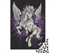 Rompecabezas De 1000 Piezas para Adolescentes Winged Unicorn T-Shirt Design Rompecabezas Juegos Divertidos para La Diversión Familiar Oferta como Regalos para Toda La Familia 70x50cm/1000pcs