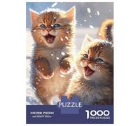 Rompecabezas De 1000 Piezas para Adolescentes Winter Baby Cats Rompecabezas para Adultos Juego Práctico Pero Divertido Y Humorístico para Cumpleaños, Navidad 70x50cm/1000pcs