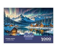 Rompecabezas De 1000 Piezas para Adolescentes Winter Cabin Retreat-2 Rompecabezas Juegos Relajantes Decoración De Pared Regalos para Amigos Y Familiares 52x38cm/1000pcs