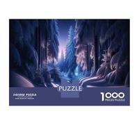 Rompecabezas De 1000 Piezas para Adolescentes Winter Forest Snow Path Rompecabezas Juegos Divertidos Carrera De Velocidad Manual Cumpleaños 38x26cm/1000pcs