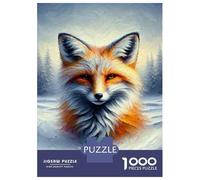 Rompecabezas De 1000 Piezas para Adolescentes Winter Fox Portrait Rompecabezas para Adultos Juguete Decoración De Pared Decoración Perfecta Regalos Y Cumpleaños Únicos 38x26cm/1000pcs