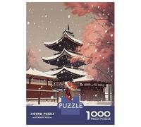 Rompecabezas De 1000 Piezas para Adolescentes Winter in Japan Rompecabezas para Adolescentes Juegos Relajantes Montaje De Patrones Regalos para Amigos Y Familiares 70x50cm/1000pcs