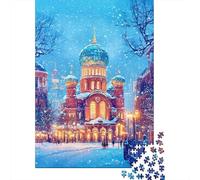 Rompecabezas De 1000 Piezas para Adolescentes Winter Wonderland Cathedral Rompecabezas para Adultos Juegos Divertidos Decoración Ayuda A Ejercitar El Cerebro 70x50cm/1000pcs